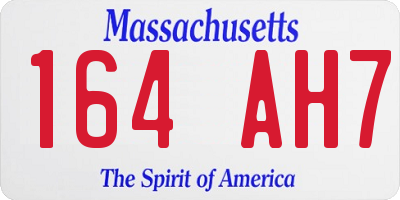 MA license plate 164AH7