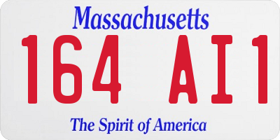 MA license plate 164AI1