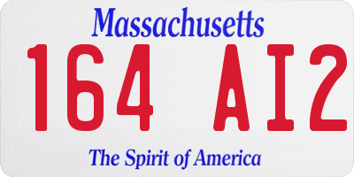 MA license plate 164AI2