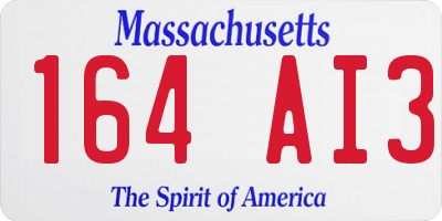 MA license plate 164AI3