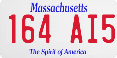 MA license plate 164AI5