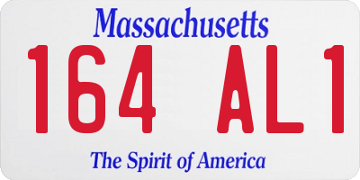 MA license plate 164AL1