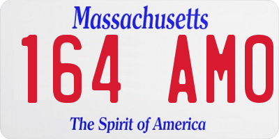 MA license plate 164AM0