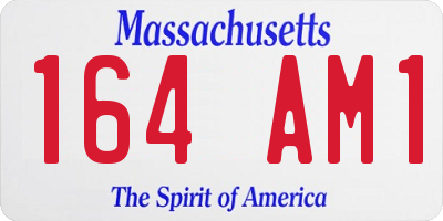 MA license plate 164AM1