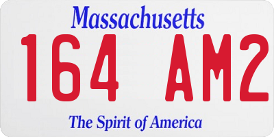 MA license plate 164AM2