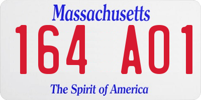 MA license plate 164AO1
