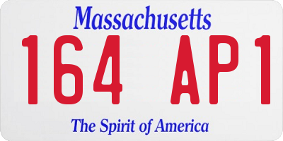 MA license plate 164AP1
