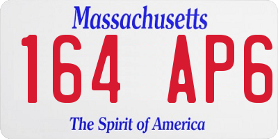 MA license plate 164AP6