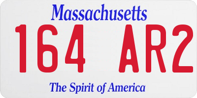 MA license plate 164AR2