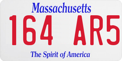 MA license plate 164AR5