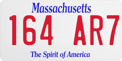MA license plate 164AR7