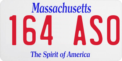 MA license plate 164AS0
