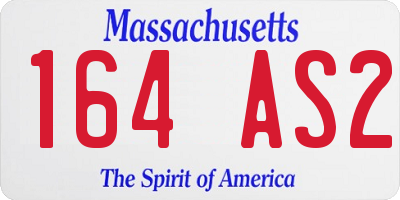 MA license plate 164AS2