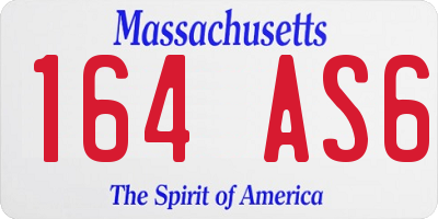 MA license plate 164AS6