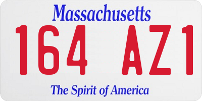 MA license plate 164AZ1
