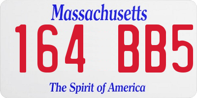 MA license plate 164BB5