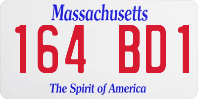 MA license plate 164BD1