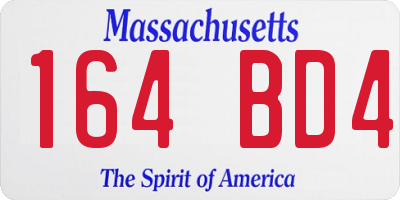 MA license plate 164BD4