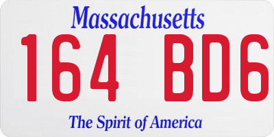 MA license plate 164BD6