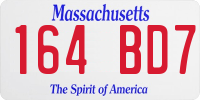 MA license plate 164BD7