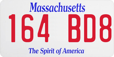MA license plate 164BD8