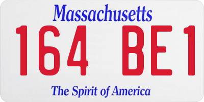 MA license plate 164BE1