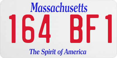 MA license plate 164BF1