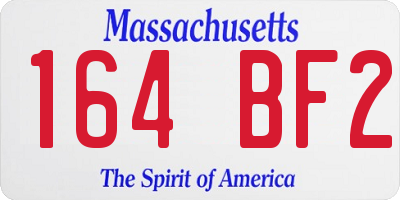 MA license plate 164BF2