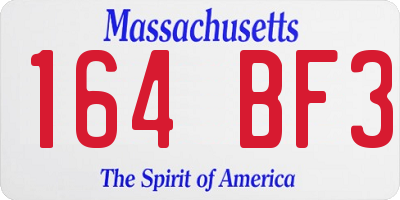 MA license plate 164BF3