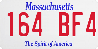 MA license plate 164BF4