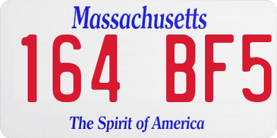 MA license plate 164BF5