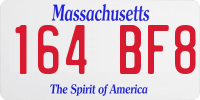 MA license plate 164BF8