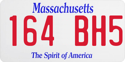 MA license plate 164BH5