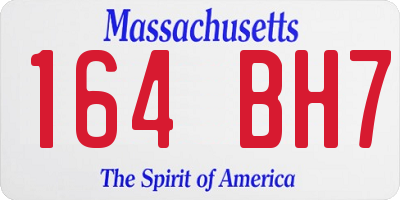 MA license plate 164BH7