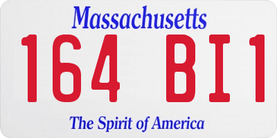 MA license plate 164BI1