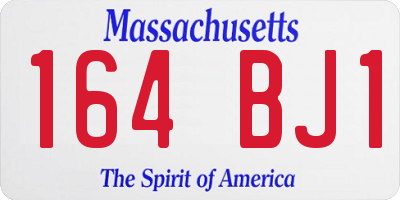 MA license plate 164BJ1