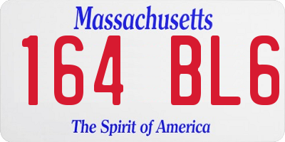 MA license plate 164BL6