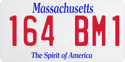 MA license plate 164BM1