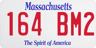 MA license plate 164BM2