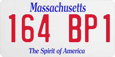 MA license plate 164BP1