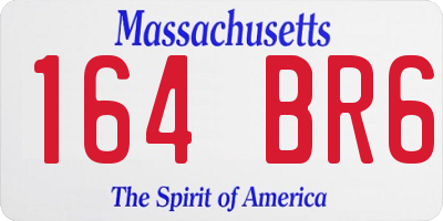 MA license plate 164BR6