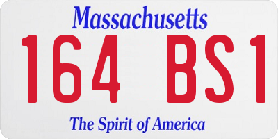 MA license plate 164BS1