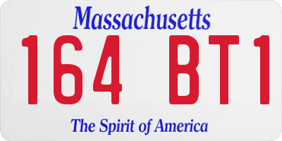 MA license plate 164BT1