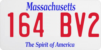 MA license plate 164BV2