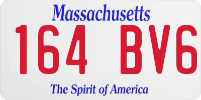 MA license plate 164BV6