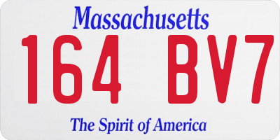 MA license plate 164BV7