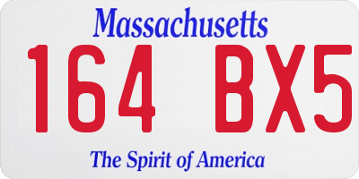 MA license plate 164BX5