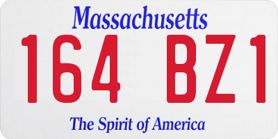MA license plate 164BZ1