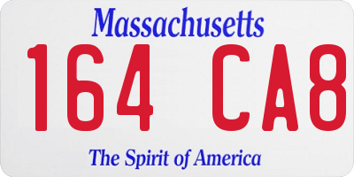 MA license plate 164CA8