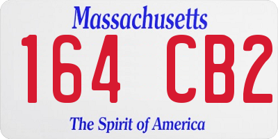 MA license plate 164CB2